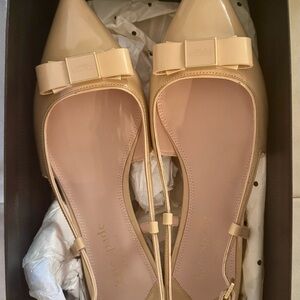 Kate Spade Beige Bow Flats